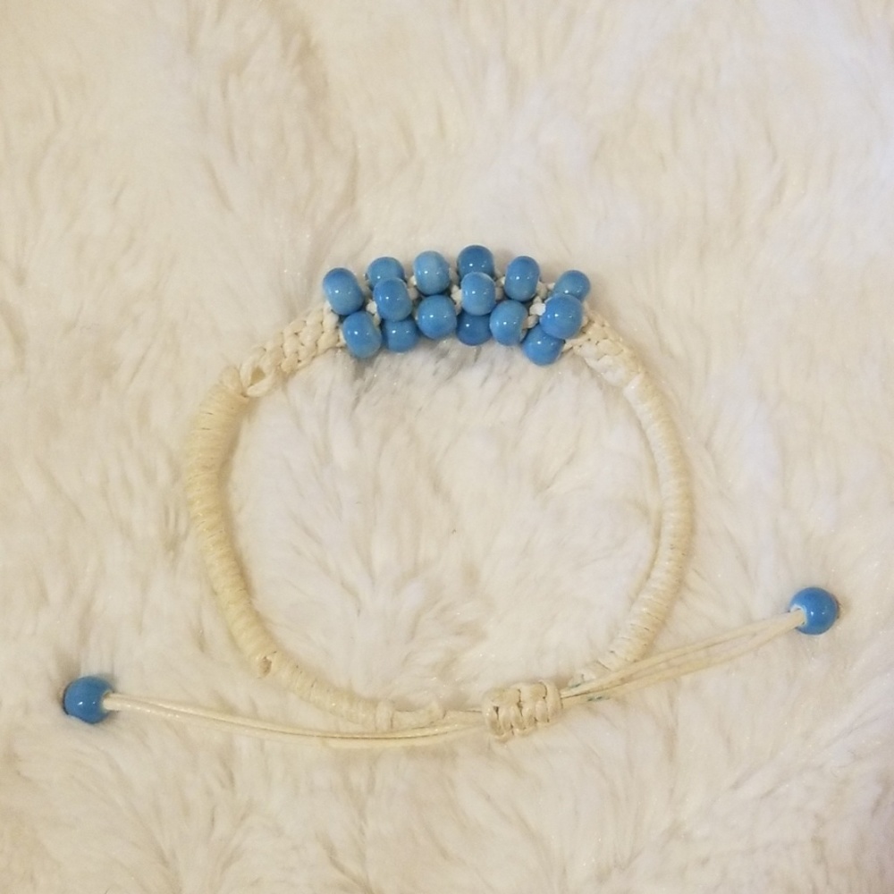 National style blue ceramics Bracelet